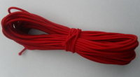 Red cotton covered elastic 1mm, 5 metres