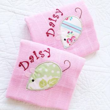 Personalised  Mouse baby muslin square