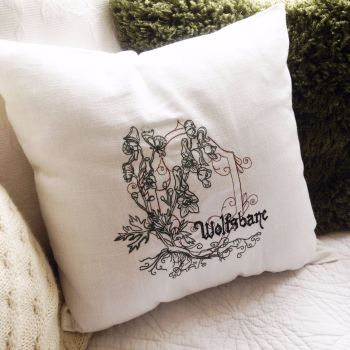  Embroidered poison flower cushion cover