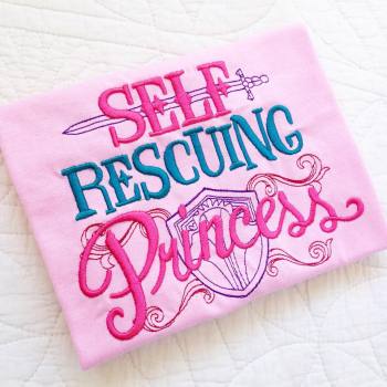 Self Rescuing Princess children's T shirt 