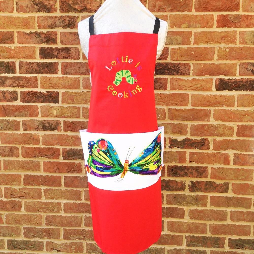 Personalised adults The very hungry caterpillar apron 