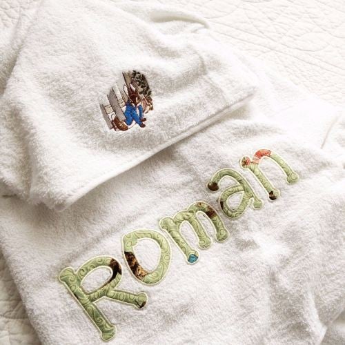Personalised Beatrix Potter Peter Rabbit Hooded Baby Towel