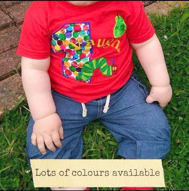 the very hungry caterpillar personalised birthday t shirt red