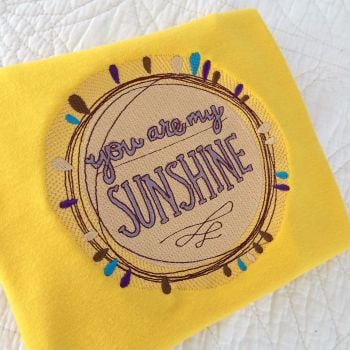 You are my sunshine embroidered children's T shirt 