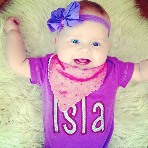 Personalised glitter name baby onesie vest