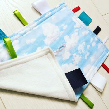 Clouds & sky baby Taggy Blanket