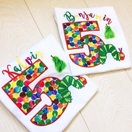 The very hungry caterpillar birthday T shirt