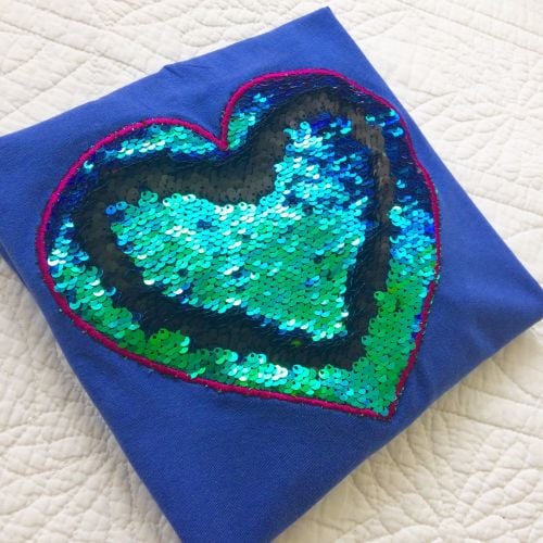 Reversable mermaid sequin childrens T shirt
