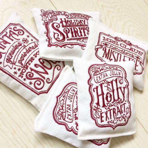 Personalised vintage style christmas scented rice handwarmer