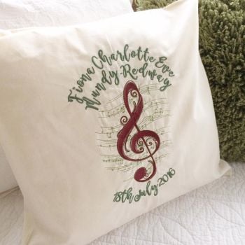 Musical notes cushion with fill