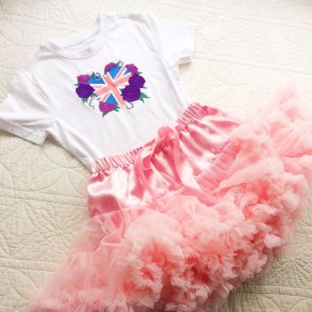 Best of British tutu and onesie vest set or T shirt 