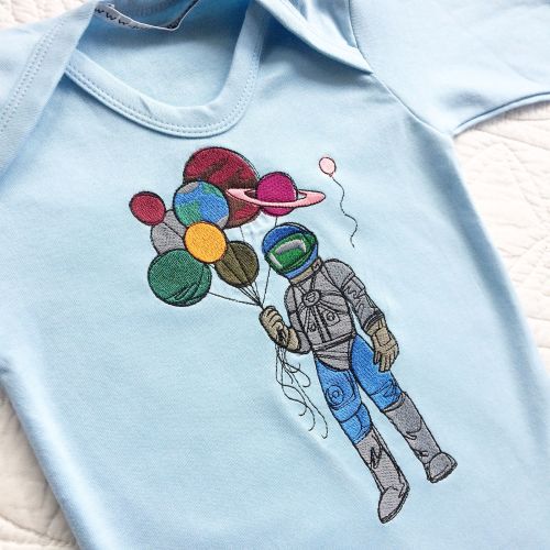 Future astronaught spaceman babygrow sleepsuit