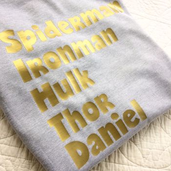Personalised super hero children's hoodie