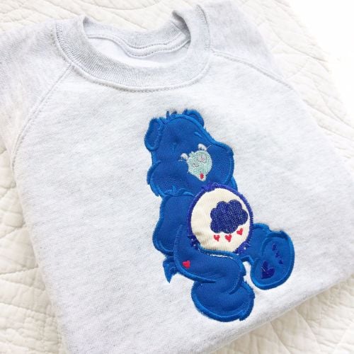 Care Bear Grumpy bear personalised embroidered children's T shirt
