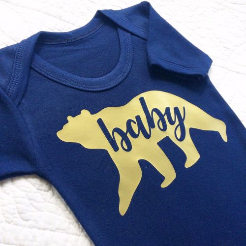 Baby Bear golden baby onesie vest