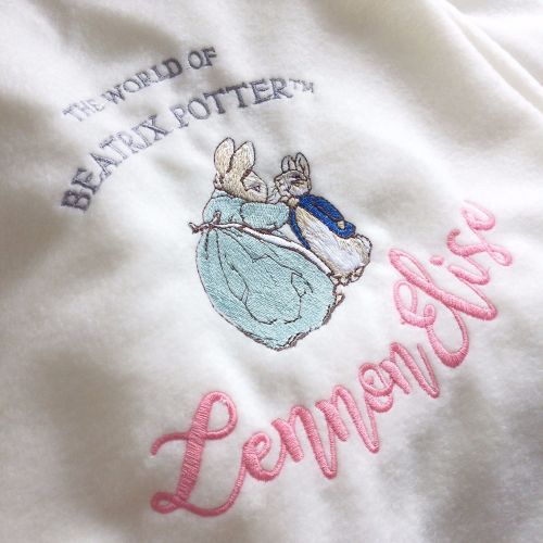 Personalised Peter Rabbit fleece baby cot blanket 2
