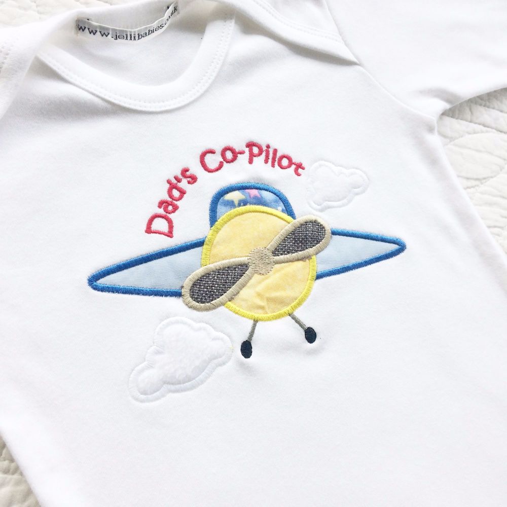 Daddy's little co pilot babygrow sleepsuit
