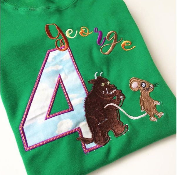 Embroidered and Personalised The gruffalo children's hoodie
