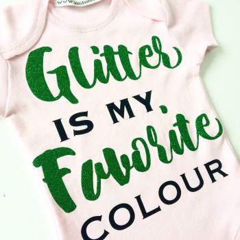Glitter is my favourite colour by Jellibabies green