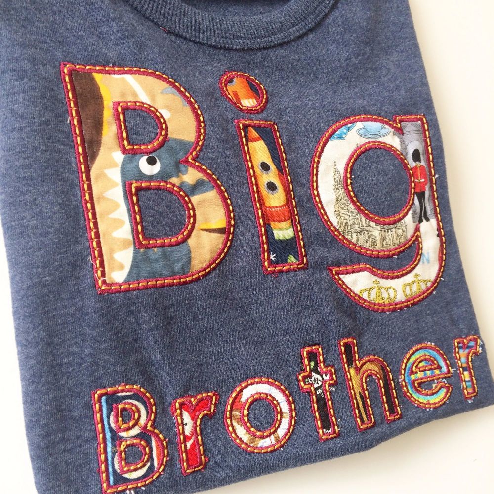 Big brother applique children's  T shirt 