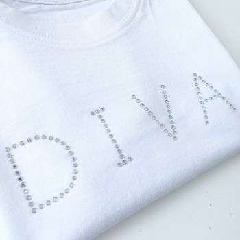 Children's Diva rhinestone T shirt