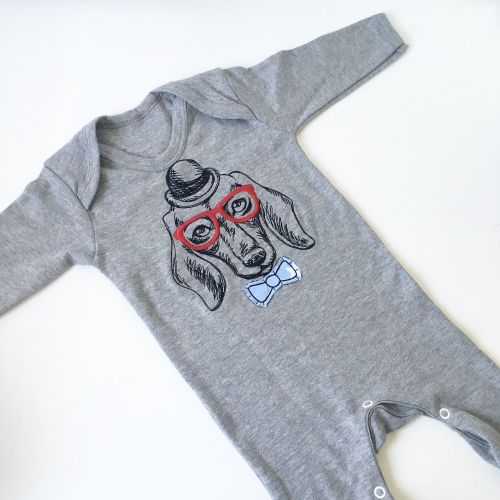 Dapper Dog puppy lovers dog lovers babygrow