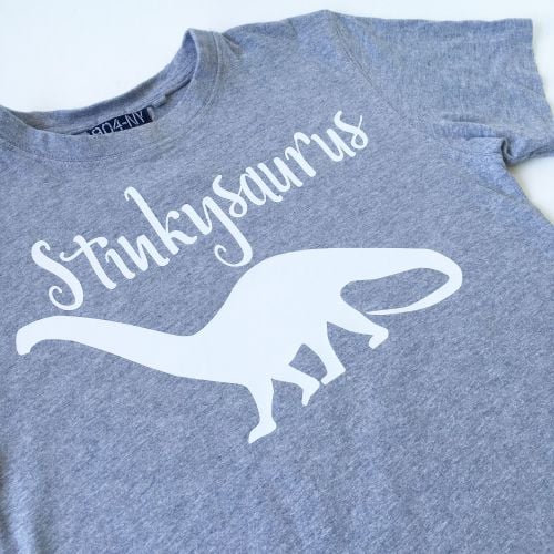 Stinkysaurus children's dinosaur T shirt