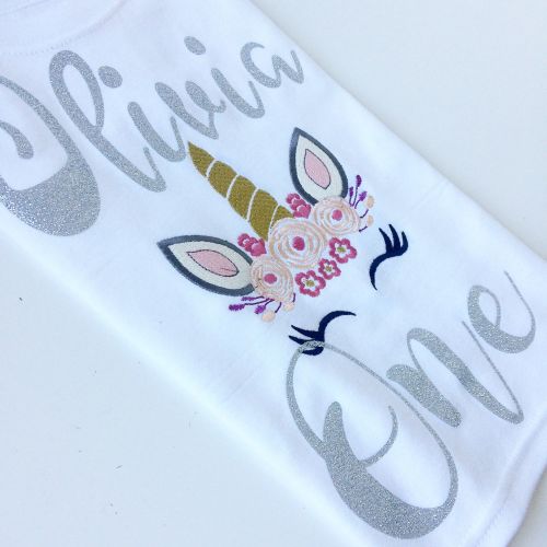 Glitter Unicorn children's T shirt
