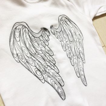 Angel Wing  babygrow sleepsuit 