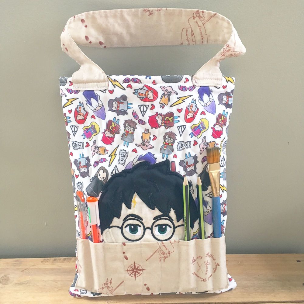 Magical wizarding colouring tote bag