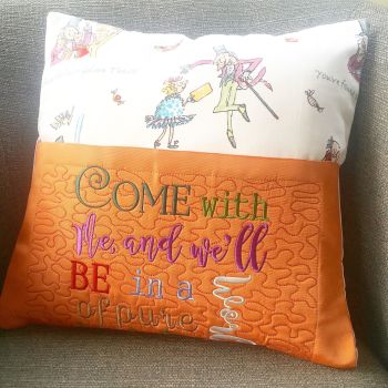 Charlie & The Chocolate factory  reading pillow cushion 