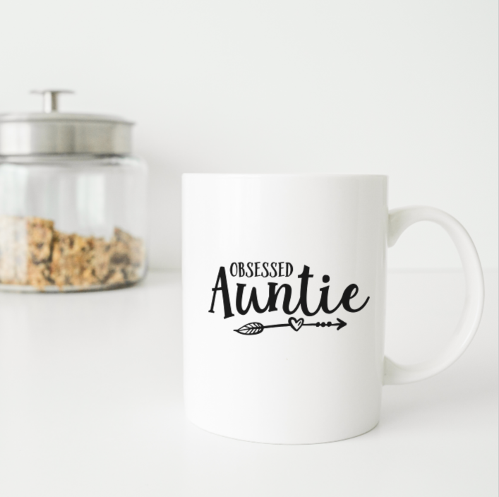 Obsessed Auntie personalised mug
