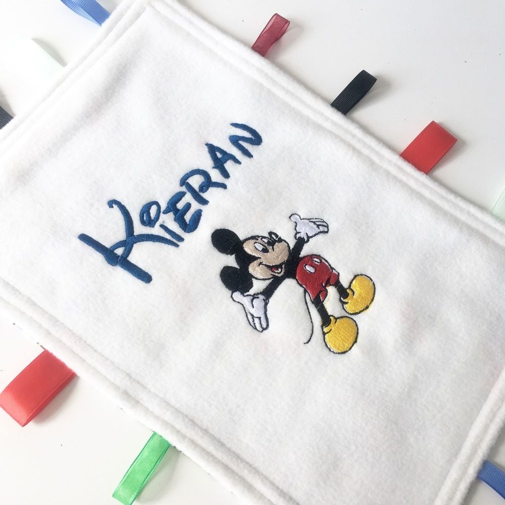 Mickey mouse  baby taggy comfort blanket