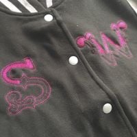 Custom-made embroidered steam punk style varsity jacket at Jellibabies Jell