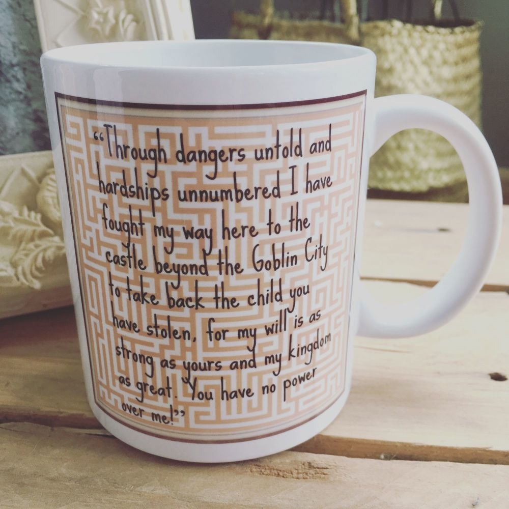 Through dangers untold Labyrinth inspired  mug