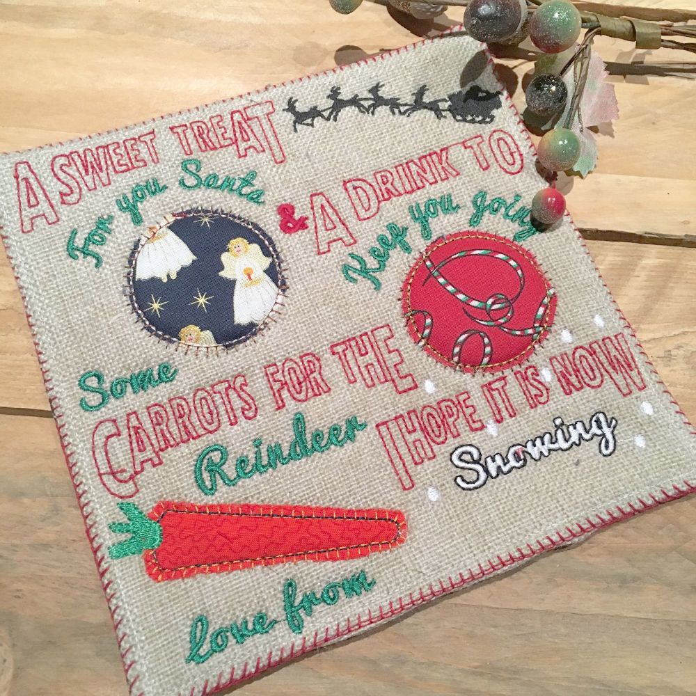 Christmas Personalised Father Christmas drink and snack mat