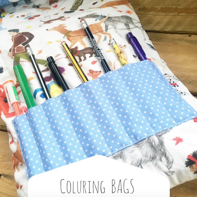 Colouring tote bags