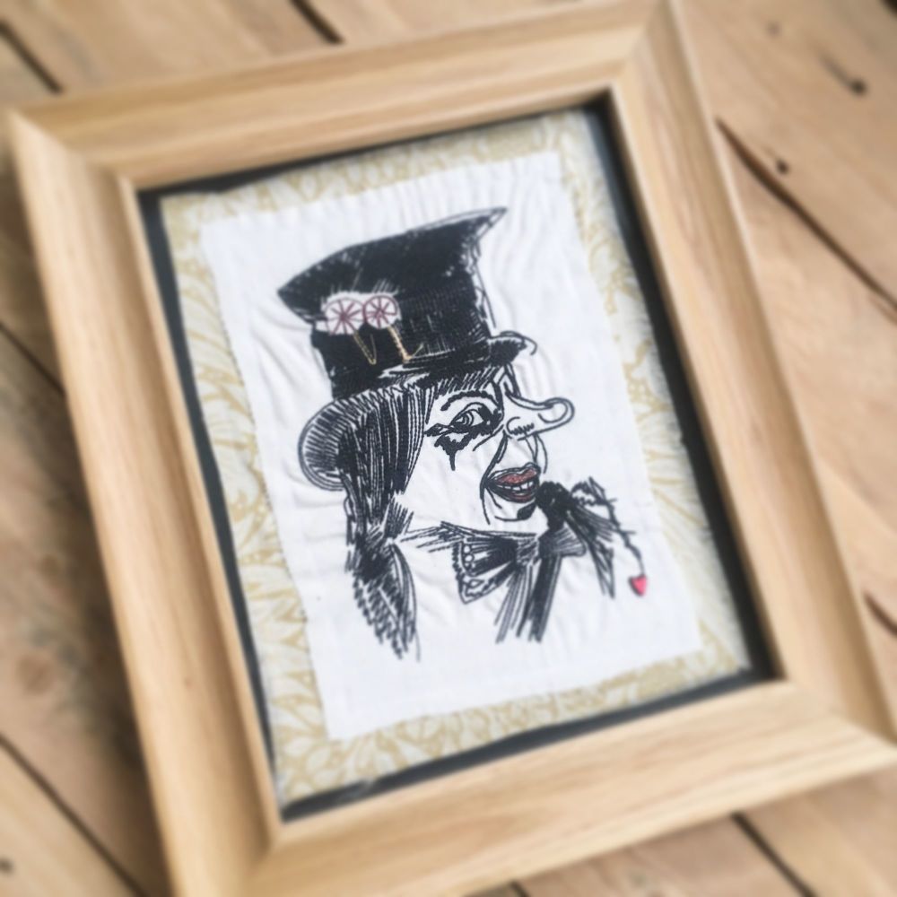 Child Catcher ready to frame embroidered  wall art 