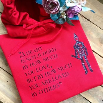 Embroidered tinman wizard of oz quote hoodie 
