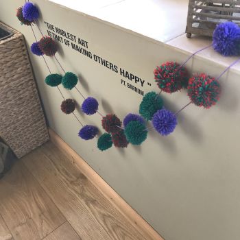 The very hungry caterpillar  pom pom garland