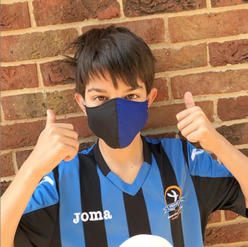 Your choice of football team colours cotton fabric face mask with filter pocket