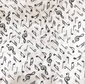 Musical notes print 100% cotton face mask with filter pocket