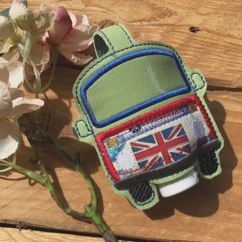 Camper van hand sanitiser holder