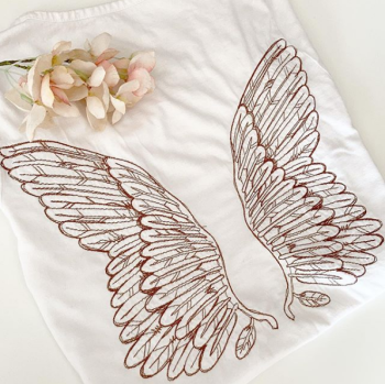 Gothic angel wings T shirt 