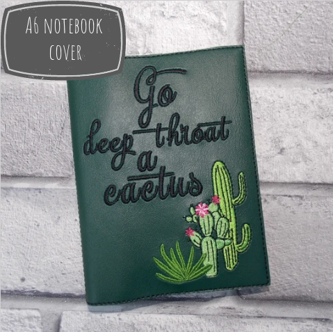 Go  deep throat a cactus A6 notebook cover