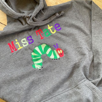 ADULT The very hungry caterpillar personalised hoodie