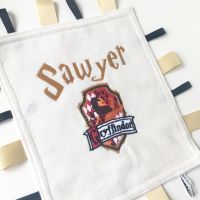 Wizarding crest  baby taggy blanket 