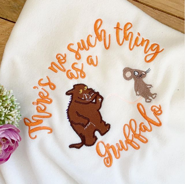 The Gruffalo  & mouse personalised cot blanket