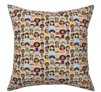Hamilton character collage  cushion cover