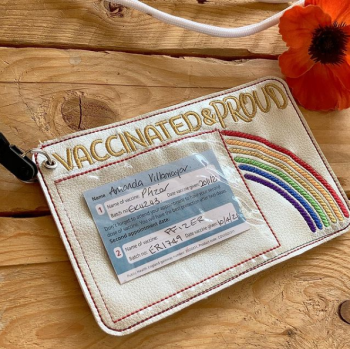 Vaccinated & Proud  card holder  key ring key fob